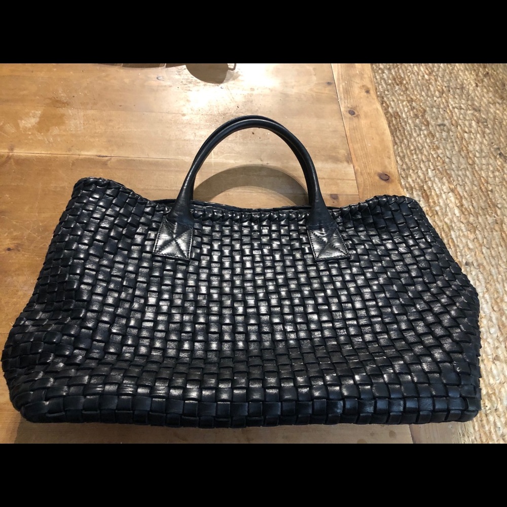 Italian leather back shoulder purse